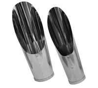 Pelle de Jardinage en Acier Inoxydable, Lot de 2, Argenté | Précise pour Bonsaï et Jardinage, sans Bavure, Légère, pour Terre et Cactées, Simple et Pratique
