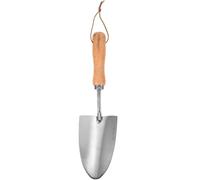Pelle de Jardinage pour Plantation, Outil Manuel en Acier Inoxydable | Poignée en Bois, Finition Argentée, pour Ameublir le Sol, Format Compact pour Travaux de Jardin
