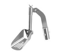 Pelle de nettoyage de gouttière en aluminium - Outil de nettoyage de gouttière de toit de 12 cm avec adaptateur d'angle, pelle d'angle antirouille pour maisons de ville, fossés de jardin et drainage