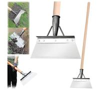 Pelle de Nettoyage de Jardin multifonctionnelle, Pelle à Plat en Acier Robuste, Outil de Nettoyage extérieur, pour désherber, Mousse, Bordure de pelouse, Neige/relèvement de Glace (27cm)