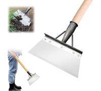 Pelle de Nettoyage multifonctionnelle carrée en Acier au manganèse sans Manche - Outil de Jardin Robuste de 20,3 à 30,5 cm pour Creuser, Bordure de pelouse et désherbage - Argent (30 cm)