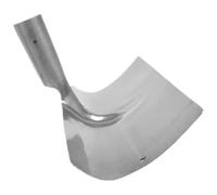 Pelle de Nettoyage pour Volailles en Acier Carbone Moyen Argenté | Bouche Large et Surface Lisse, Rinçage Facile, pour Enclos, Litière et Étable