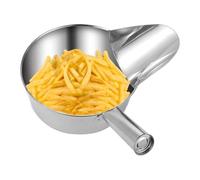 Pelle de service ergonomique pour mélanger la purée de pommes de terre | Pelle à poulet frit en acier inoxydable pour cuisine, sucre, sel, pop-corn, bonbons, restaurant, salle à manger, camping-car