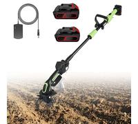 Pelle de Sol Rotavator 4 Pouces, cultivateur de Jardin électrique sans Fil 21 V avec 2 Batteries et Chargeur, for Le désherbage, la Plantation et l'entretien des parterres de Fleurs