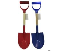 Pelle - EQUIP LOISIRS - 57 cm - Manche en bois - Pelle en fer - Couleurs bleu et rouge