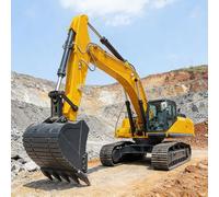 Pelle hydraulique puissante avec chenille durable pour projets de | Excavatrice de rupture de roche pour projets à grande échelle avec système hydraulique à double pompe et excellente force de
