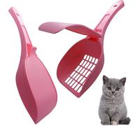 Pelle litiere chat avec couvercle pour litière agglomérante, pellet de bois granulés,ramasse crotte(Rose)