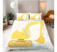 Pelle Mécanique de Dessin Animé Housse de Couette 160x200 Parures de Lit 1 Personne Imprimé 3D Microfibre Douce Enfants, Garçons et Filles Housses Couette avec 2 Taies d'oreiller et Fermeture h.5571