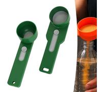 Pelle multifonction avec entonnoir intégré, cuillère coulissante multifonctionnelle, pelle à poudre sans désordre pour bouteilles étroites, distribution facile de diverses poudres (vert)
