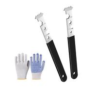 Pelle multifonctionnelle pour enlever les blocs de moulage, outil de retrait efficace de pavés, raclage de joints avec gants pour brique de jardin, outil de levage pour entrepreneurs