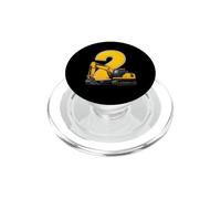 Pelle numéro 2 Véhicule de Construction d'anniversaire pour Enfants 2ème PopSockets PopGrip pour MagSafe