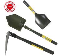 Pelle pioche pliante - Outils PERRIN - Modèle US - Acier et bois dur - Poids léger - Garantie 5 ans