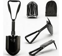 Pelle Pliante 58cm,Pelle Multifonction Extra Stable Haute RÉSistance en Acier Au Carbone avec Sac De Transport,Combinaison Pelle De Camping Pliante pour La RandonnÉE en Plein Air,La Chasse