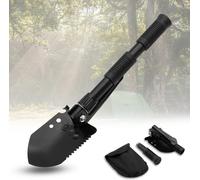 Pelle Pliante Militaire, Pelle Pliante Multifonctionnelle, Pelle Camping Pliante, Mini Survie Outil, Randonnée Et Jardinage (Noir) Noir