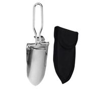 Pelle Pliante Mini en Acier Inoxydable pour Camping et Randonnée | Format Léger Argenté, Poignée Confortable et Ergonomique, Paquet de Transport Inclus, pour Jardinage et Pêche