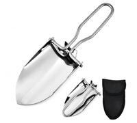Pelle pliante pour camping, mini truelle de jardin portable avec sac de transport, noir