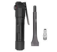 Pelle pneumatique à main de type droit, tête autobloquante en alliage d'aluminium, kit de burin à air 1/4 po, conception ergonomique portable pour l'ébavurage des pièces moulées, (je stylise)