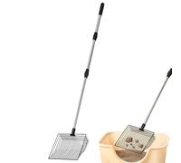 Pelle pour récolter des excréments de poulets, pelle à litière avec poignée réglable, grille fine résistante pour extérieur, jardin, chiens chats