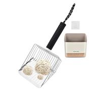 Pelle Ramasse Crottes pour Bac à Litière | Kit de Nettoyage pour Litière Féline,Pelle Tamisante Rapide en Acier Inoxydable pour Chats, Chiens, Lapins et Petits Animaux