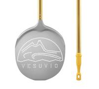 Pelle ronde "Vésuve" ø 50 cm. alliage d'aluminium perforé, h. 170 cm.