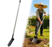 Pelle tranchée en forme de V, lame de 10 cm, poignée réglable de 114 cm, avec pédale
