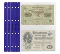PELLER'S 10 Feuilles de Collection, 2 Pochettes 219mm X 150mm pour Billets de Banque et Chèques. Recharge pour Modèle XL