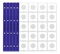PELLER'S 10 Feuilles de Collection, 20 Pochettes 50mm X 50mm pour Étuis Carton. Recharge pour Modèle XL