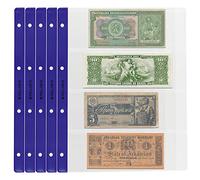 PELLER'S 10 Feuilles de Collection, 4 Pochettes 219mm X 75mm pour Billets de Banque et Chèques. Recharge pour Modèle XL