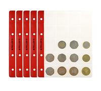 PELLER'S 10 Feuilles pour Collection de Pièces de Monnaie, 35mm x 40mm, pour Classeur M. 20 Pochettes pour Monnaies Idéal pour Les Pièces en Euros et Autres jusqu'à 31 mm de Diamètre