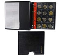 PELLER'S Album de Collection M, 120 Pochettes pour Monnaies jusqu'à 40mm de diamètre. Classeur avec Étui. 10 Feuilles et intercalaires