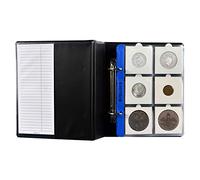 PELLER'S Album de Collection pour pièces en étuis numismatiques en Carton, 60 Pochettes 50mm x 50mm. Classeur S avec 10 Feuilles.