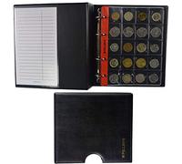 PELLER'S Album pour 200 Monnaies. Classeur M. 10 Feuilles, 200 pièces 35mm x 40mm. Idéal pour Monnaies jusqu'à 31 mm de diamètre: £1, £2, 50P, €2 Euro (Modèle M + Étui)