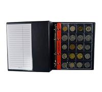 PELLER'S Album pour 200 Monnaies. Classeur M. 10 Feuilles, 200 pièces 35mm x 40mm. Idéal pour Monnaies jusqu'à 31 mm de diamètre: £1, £2, 50P, €2 Euro (Modèle M)