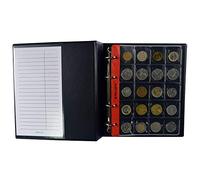 PELLER'S Album pour 206 Monnaies. Classeur M. 10 Feuilles, Mix Pochettes 27mm x 27mm, 35mm x 40mm, 46mm x 50mm. Idéal pour Les pièces de différentes diamètre. (Modèle M)