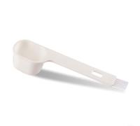 Pelles à café avec brosse de nettoyage pour expresso et thé, parfaites pour un nettoyage rapide et une répartition précise (blanc)