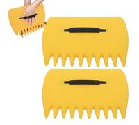 Pelles à feuilles - Paire de pelles en polypropylène 34 x 24,5 cm avec dents larges, ramassage des débris, chargement de sacs, ramassage de cour, nettoyage de pelouse, entretien extérieur