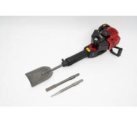 Pelleteuse à essence 52 CC 1900 W - 2 temps avec pelle de 21 cm | 6500 tr/min, 1500 coups / min, puissance de frappe 20-55J. Comprend une pelle, un picot, un hache. Pour plantation d'arbres