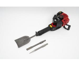 Pelleteuse à essence 52 CC 1900 W - 2 temps avec pelle de 21 cm | 6500 tr/min, 1500 coups / min, puissance de frappe 20-55J. Comprend une pelle, un picot, un hache. Pour plantation d'arbres