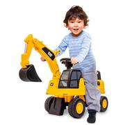 Pelleteuse à siège pour Enfants à partir de 1 an avec Compartiment de Rangement intégré, 2 Touches sonores, à Sable, à Toboggan, à Godet