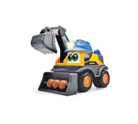 Dickie ABC - Danny Digger - Véhicule Pelleteuse (25 cm) pour Enfants à partir de 2 Ans - Véhicule Volvo motorisé pour travaux avec Bras Pelleteuse Mobile, Fonctions Jouet, lumière et Son (204114013)