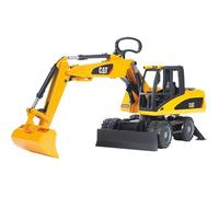 Pelleteuse Caterpillar sur Roues - Bruder - Pelle amovible - Rotation 360° - Jaune - Mixte