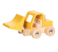 Gollnest & Kiesel Chargeuse sur roues goki 55834 – Bois coulissant, pelle mobile, jaune – Dès 2 ans