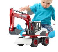 Pelleteuse pour - Modèle Excavatrice Rotatif à 360 Degrés,Jouet de Véhicule Réaliste avec Lumière et Son pour,pour à Partir De 3 Ans Anniversaire Noël