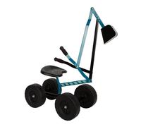 Small Foot Design Pelleteuse à roues 12798 – rotation 360°, châssis métal, dès 3 ans, Bleue