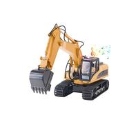 VEVOR Pelleteuse Télécommandée 15 Canaux Excavatrice RC Enfants 3 en 1 Échelle 1:14 Pelle Métallique, Lumière Son, Batteries Rechargeables, Jouet Véhicule Construction, pour Enfant Cadeau Anniversaire