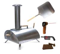 Pellethead PoBoy Four à pizza à granulés d'extérieur - Four portable original à feu de bois avec pelle à pizza, souffleur, kit d'accessoires en pierre de 33 cm