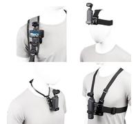 PellKing Kit d'accessoires 4 en 1 pour DJI Osmo Pocket 3, Harnais de Poitrine, Tour de Cou, Sangle de tête et Sangle de Sac à Dos pour Appareil Photo DJI Osmo Pocket 3, avec Adaptateur d'extension