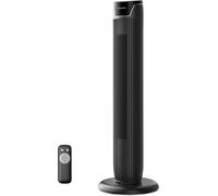 PELONIS Ventilateur colonne oscillant à 75° avec télécommande, portée longue de 6 m, 5 vitesses et 4 modes (Auto/Normal/Naturel/Sommeil), minuterie 15 h, 39 dB, refroidissement silencieux pour chambre