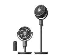 PELONIS Ventilateur sur Pied, Circulateur d'Air, Ultra OmniFlow (Oscillation 135°+90°), Silencieux avec 3 Vitesses, Télécommande, Minuterie 7H, Mémoire
