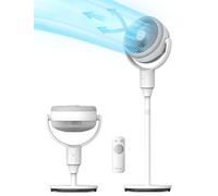 PELONIS Ventilateur sur Pied Silencieux, Ventilateur de Circulation d'Air Oscillant à 135°+90° pour Chambre à Coucher, Tête Secouante 3D avec Télécommande, Ventilateurs Silencieux